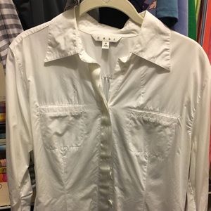CAbi white blouse, size 10.